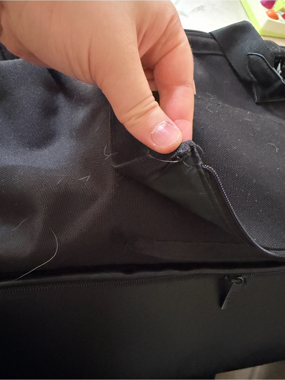 BEIS Black Travel Duffel with Detachable Laptop Sleeve - Picture 3 of 7